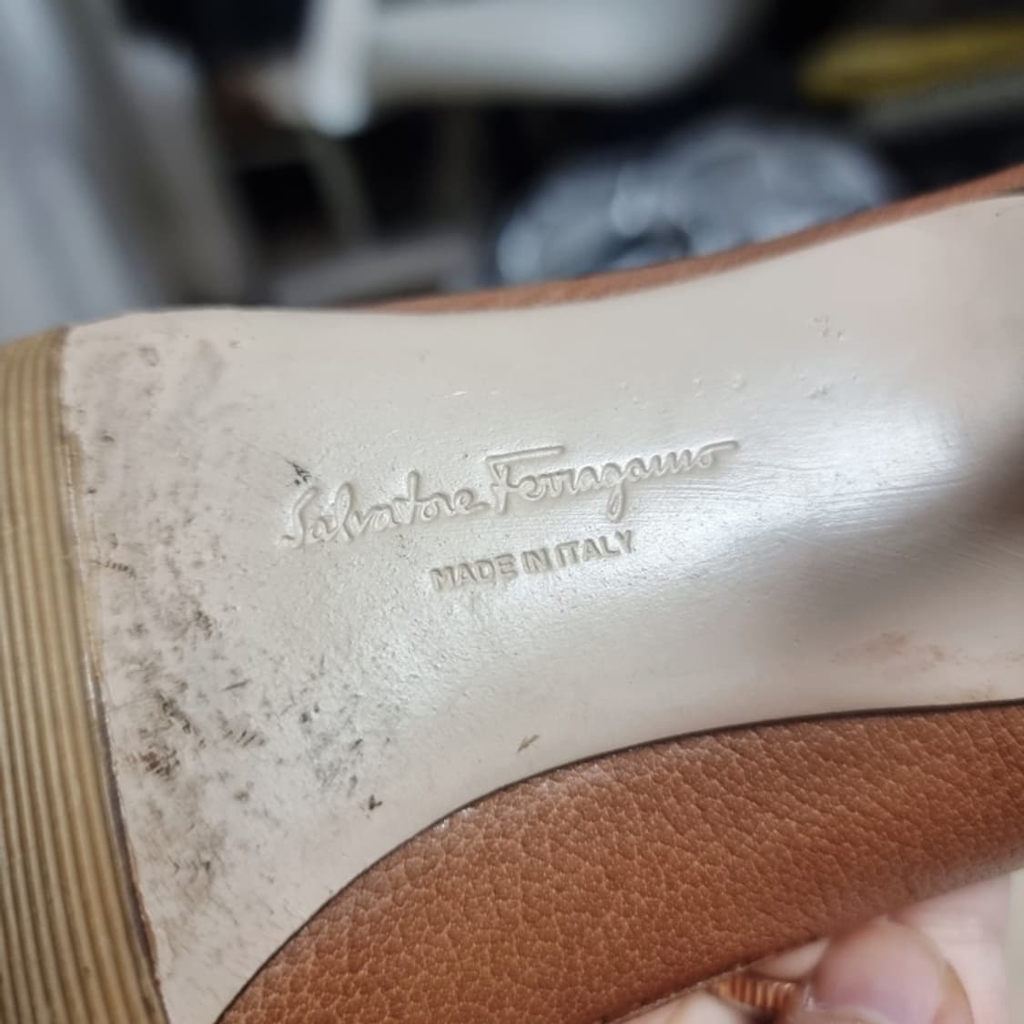 페라가모 슈즈 하이힐 구두 오픈토힐 (230mm/표기6) 상품이미지7