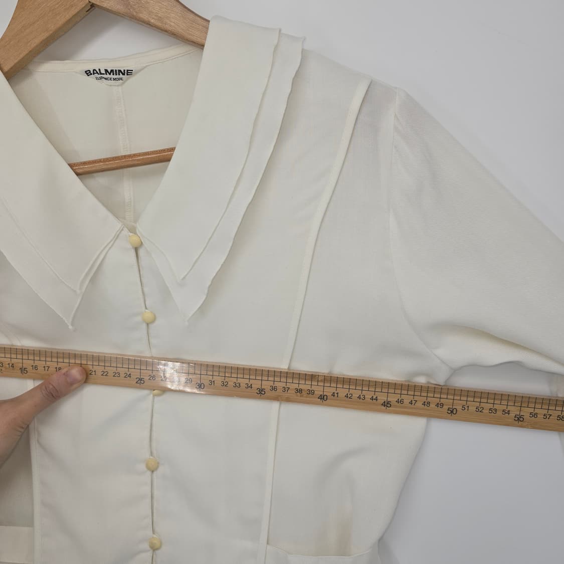 일본 빈티지 발민 여성 블라우스 아이보리 상품이미지6