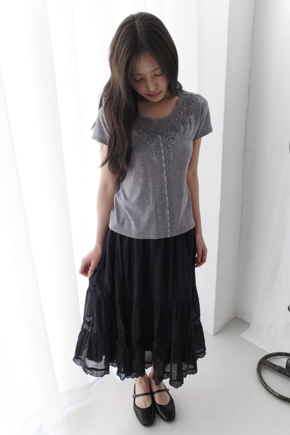 lace cancan skirt 상품이미지3