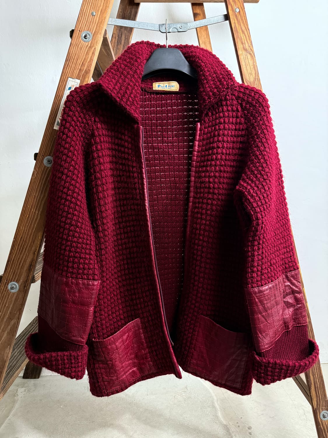  P&A Reno Leather Patch Mohair Sweater 상품이미지1