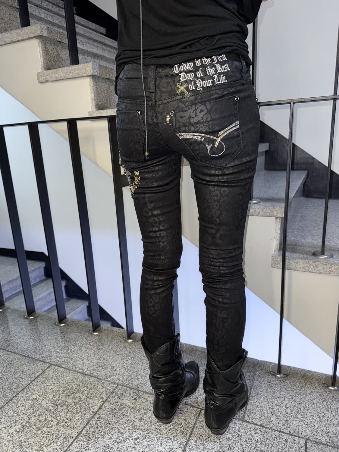 gothic cross leopard pants 상품이미지5