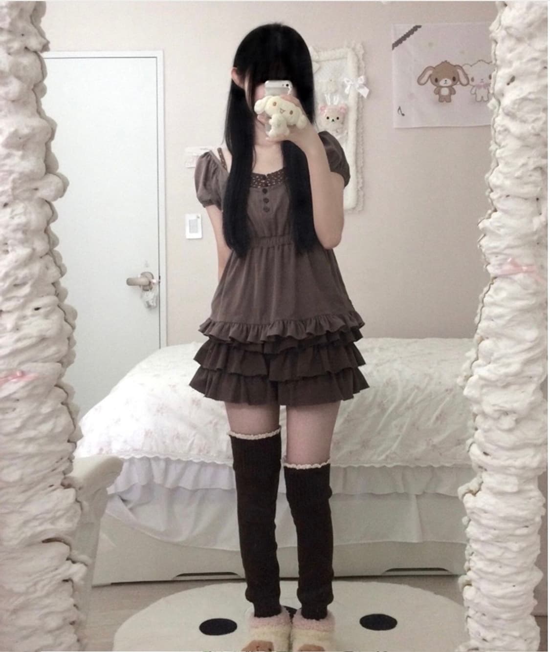 스너그 하치 블라우스 브라운 상품이미지6