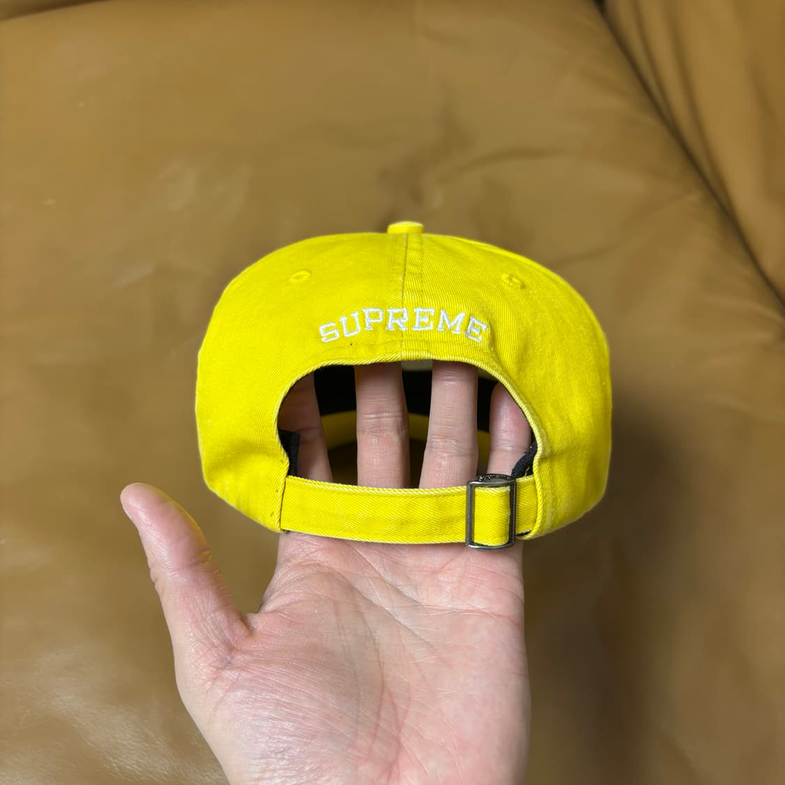 슈프림 S로고 6패널 볼캡 모자 피그먼트 옐로우 상품이미지7