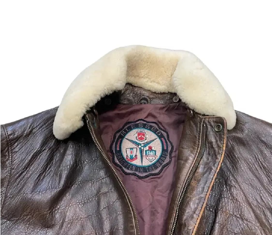 (JPN) 양가죽 빈티지 봄버 가죽자켓 상품이미지4