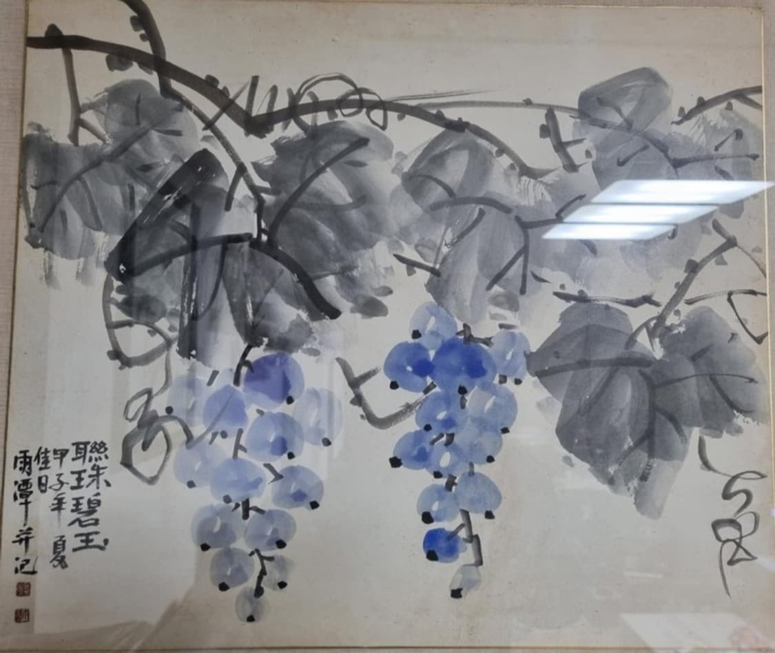 우담 이영수 화가의 포도화, 동양화, 한국화 (73 x 65) 상품이미지2