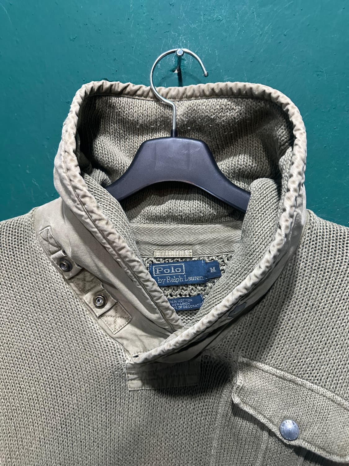폴로 밀리터리 숄카라 니트M 상품이미지3