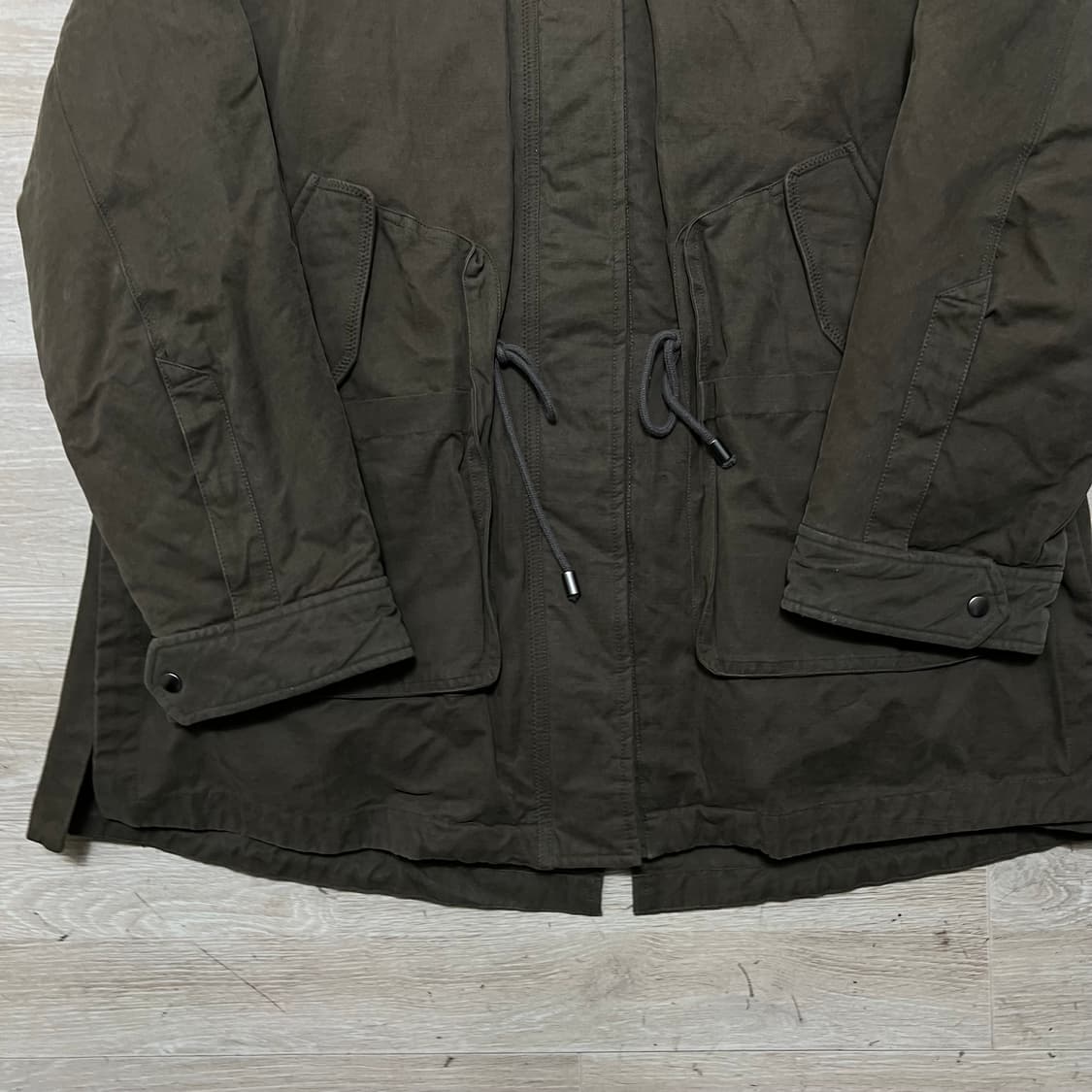 지고트 여성 구스다운 안감 내피 개파카 야상점퍼 [카키 브라운] M/95 상품이미지3