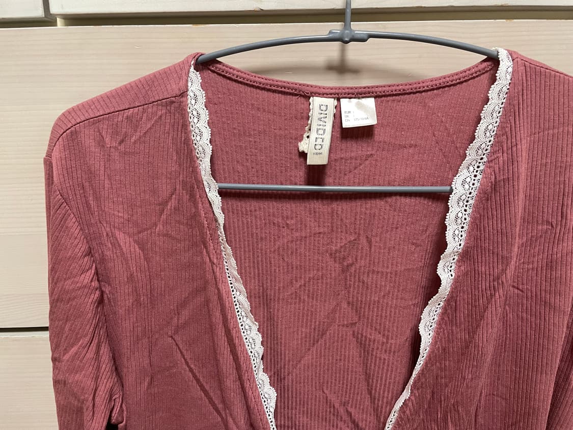 [상태좋음] h&m 레이스 레이어드T 빈티지핑크 - L 상품이미지3