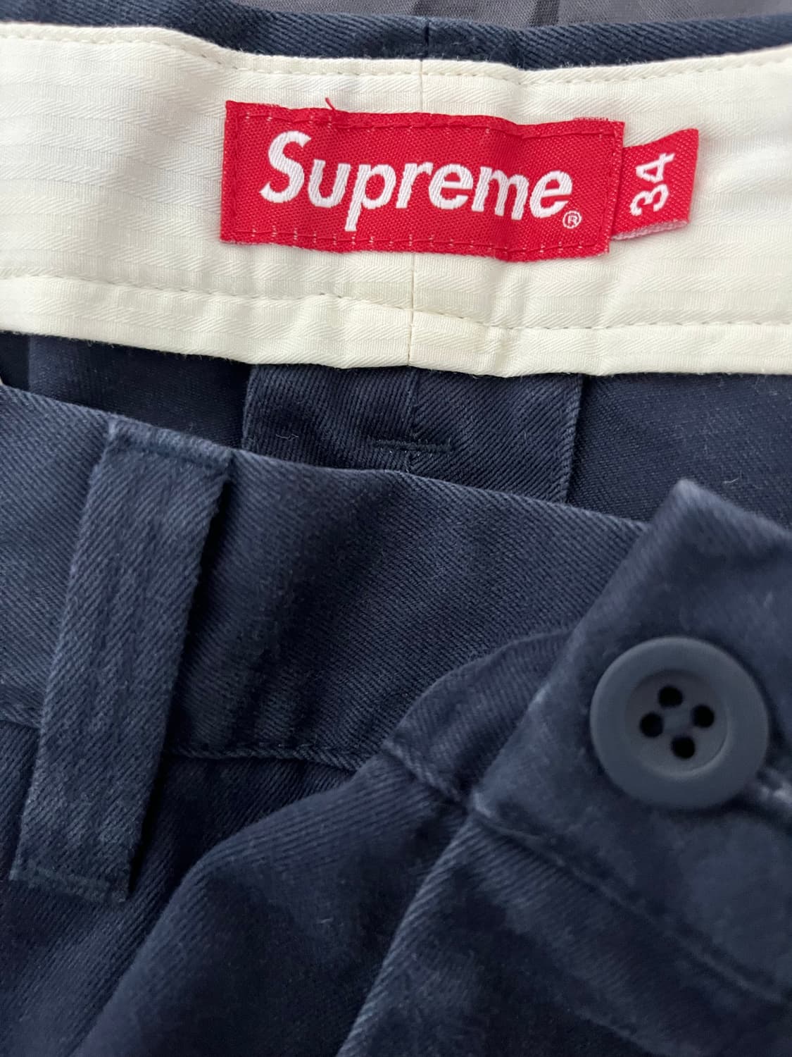 슈프림 도우 보이 치노 팬츠 네이비 34 상품이미지4