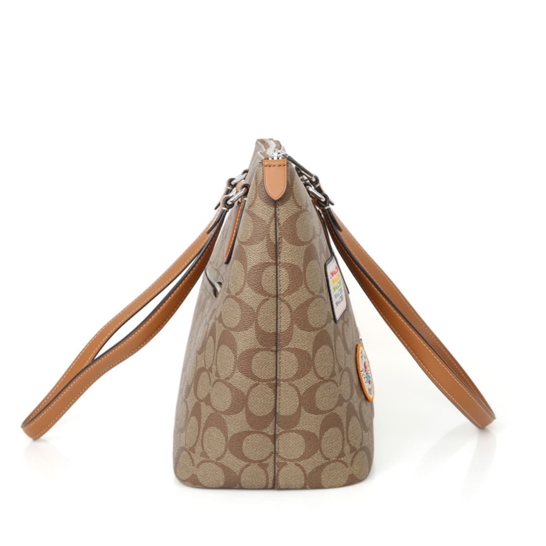 코치 시그니쳐 패치 캔버스 숄더백 갤러리 토트 CJ603 상품이미지3