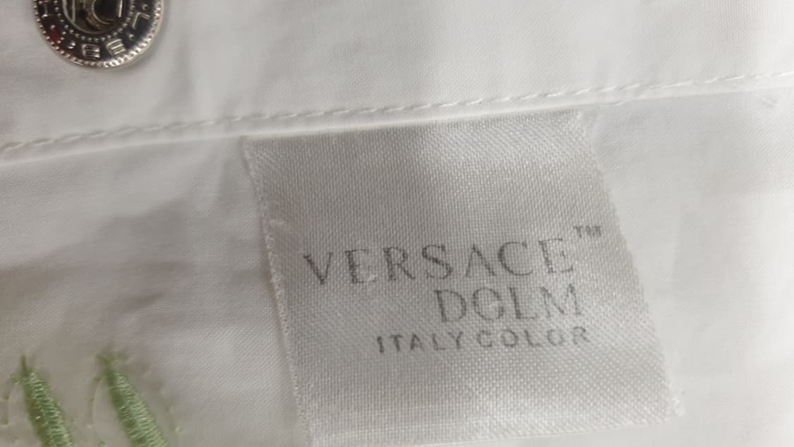 Versace Dolm 자수면 셔츠 L 상품이미지10