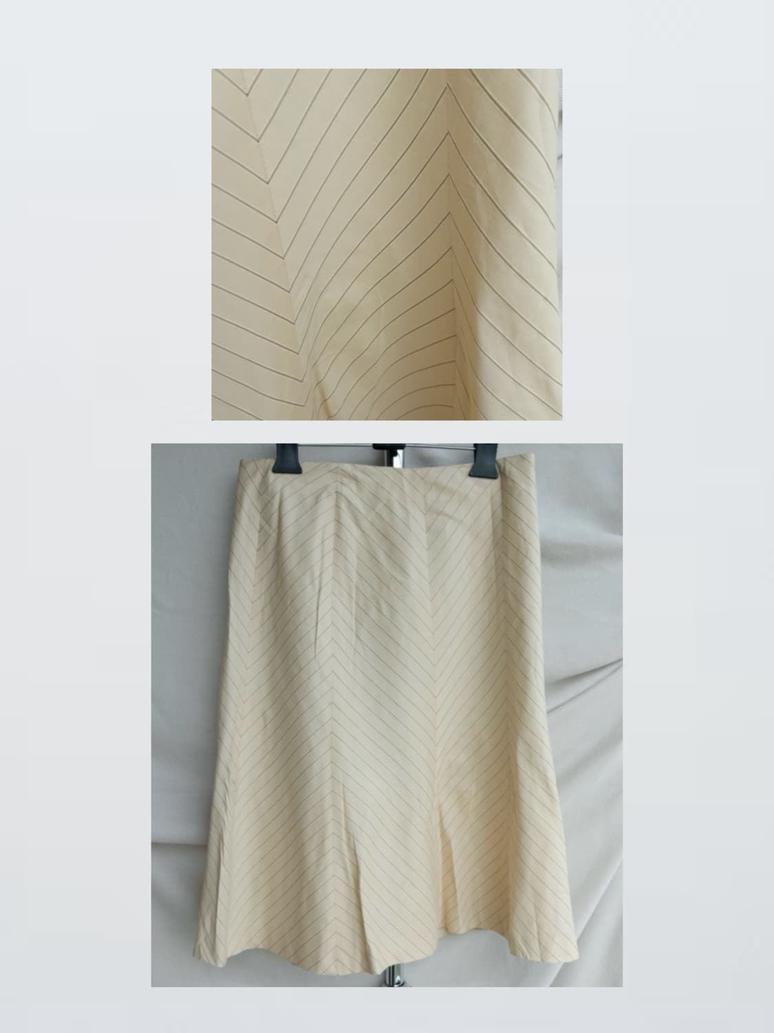 Chevron Stripe Skirt 베이지 스트라이프 스커트 상품이미지1