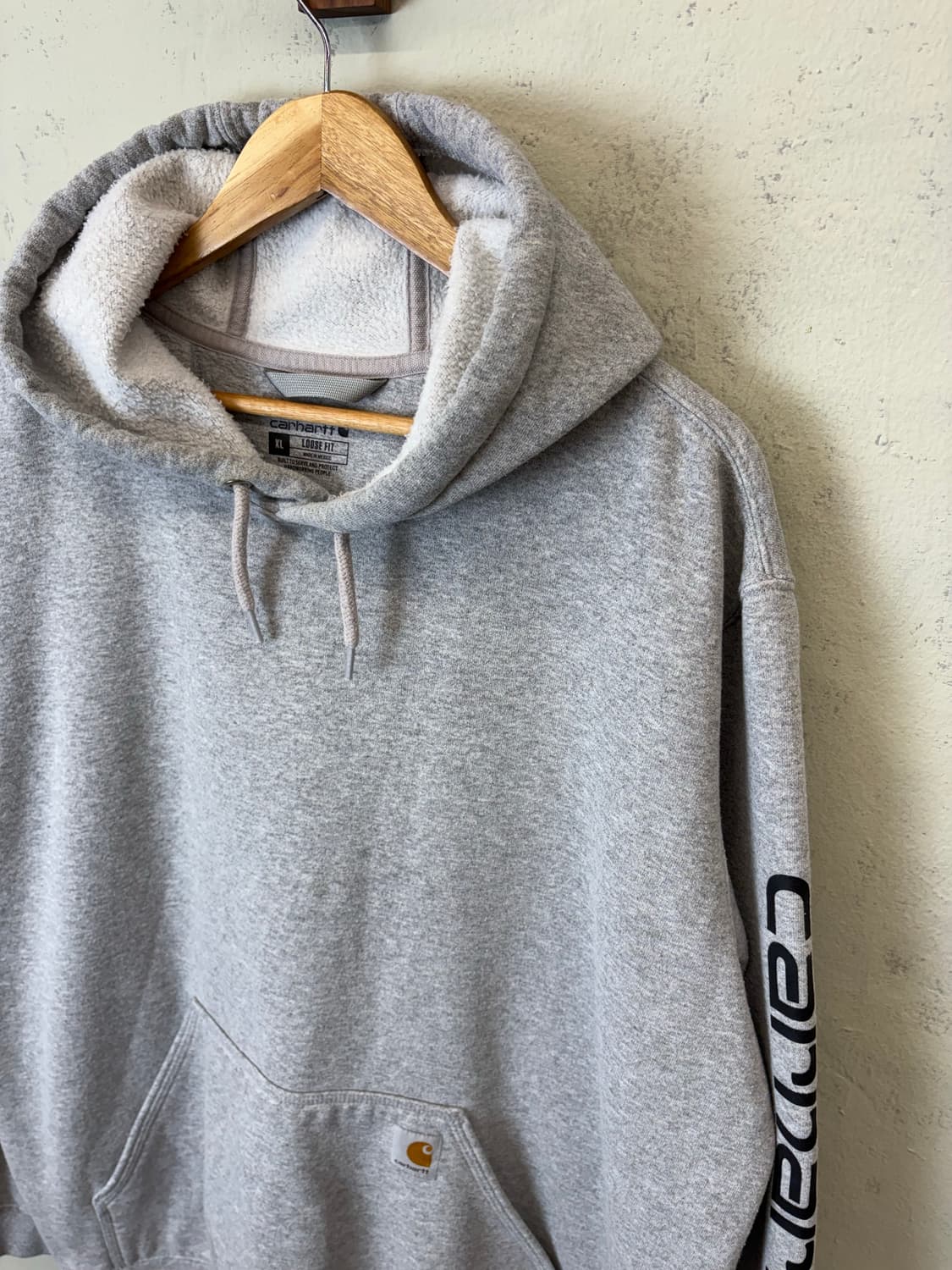 칼하트윕 암프린팅 라이트 그레이 후드티 상품이미지5