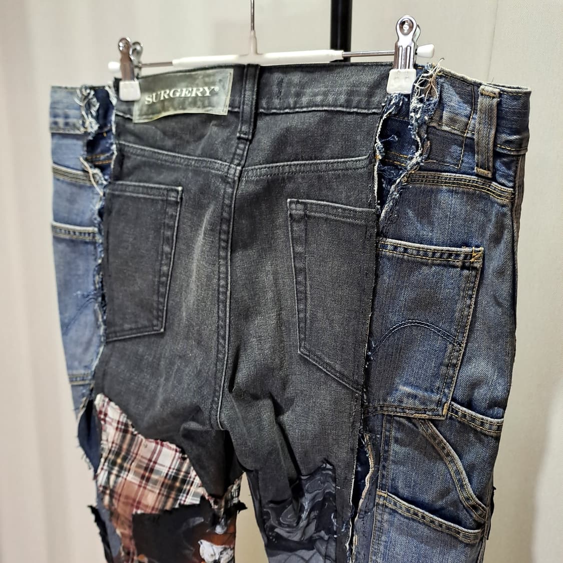 (택포) 써저리 패치워크 데님팬츠 34 B628 상품이미지5