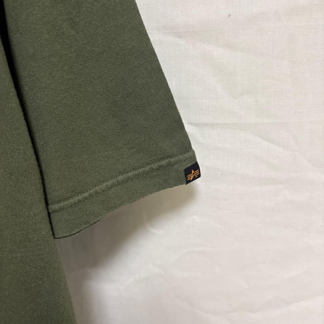 알파인더스트리 ARMY 성조기 프린트 반팔 티셔츠 / 올리브, L 상품이미지6