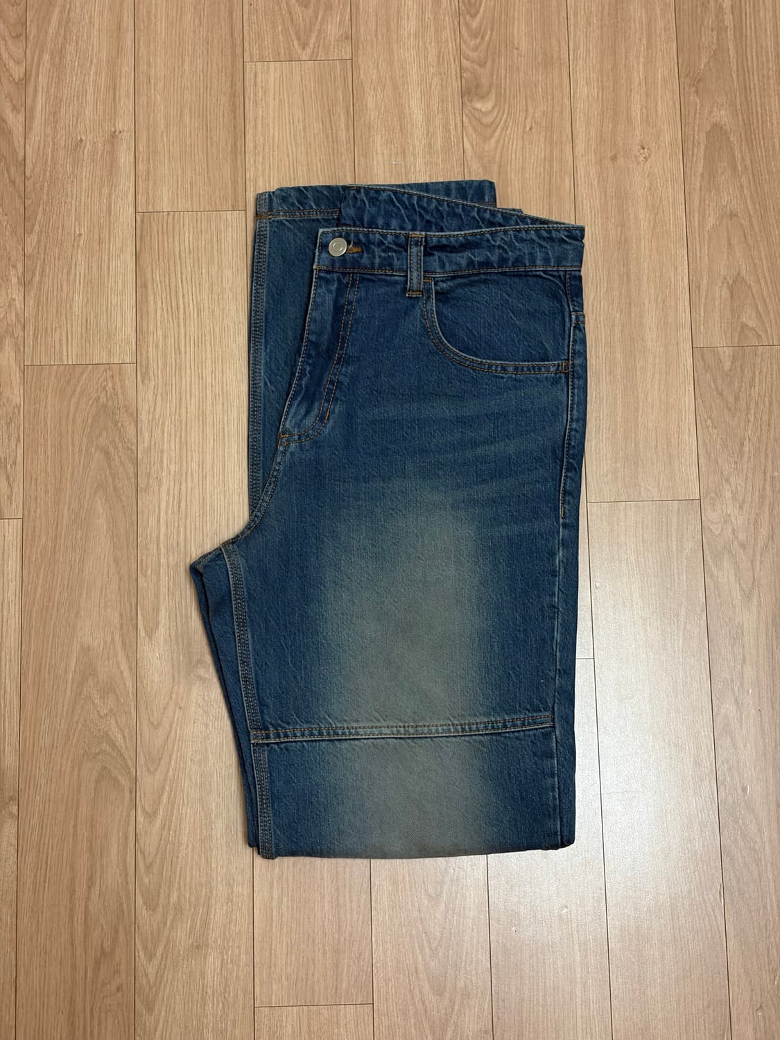 쿠어 페이딩 패널 데님 팬츠 L 상품이미지1