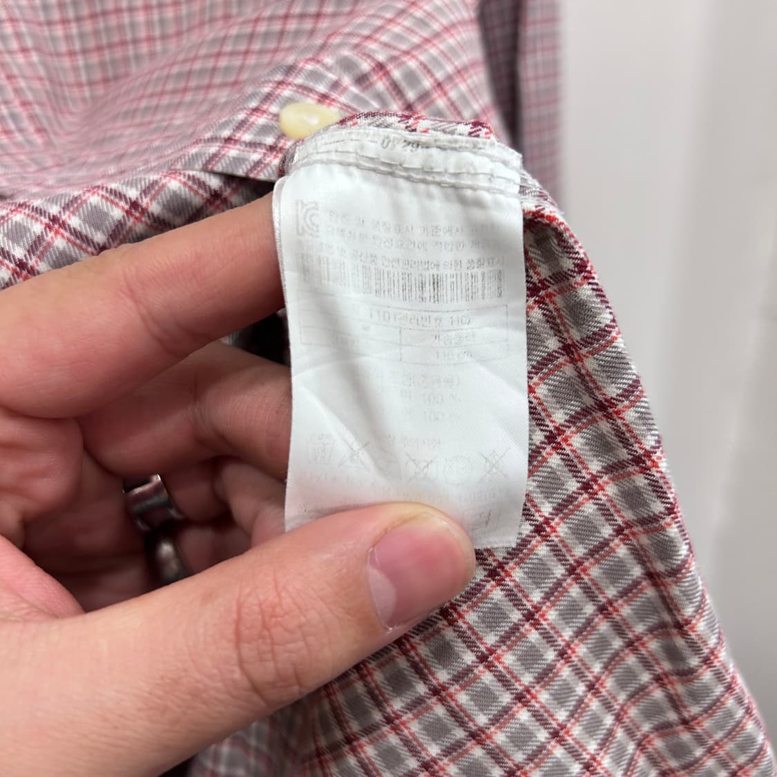 헨리코튼 스몰로고 체스트포켓 체크셔츠 상품이미지4