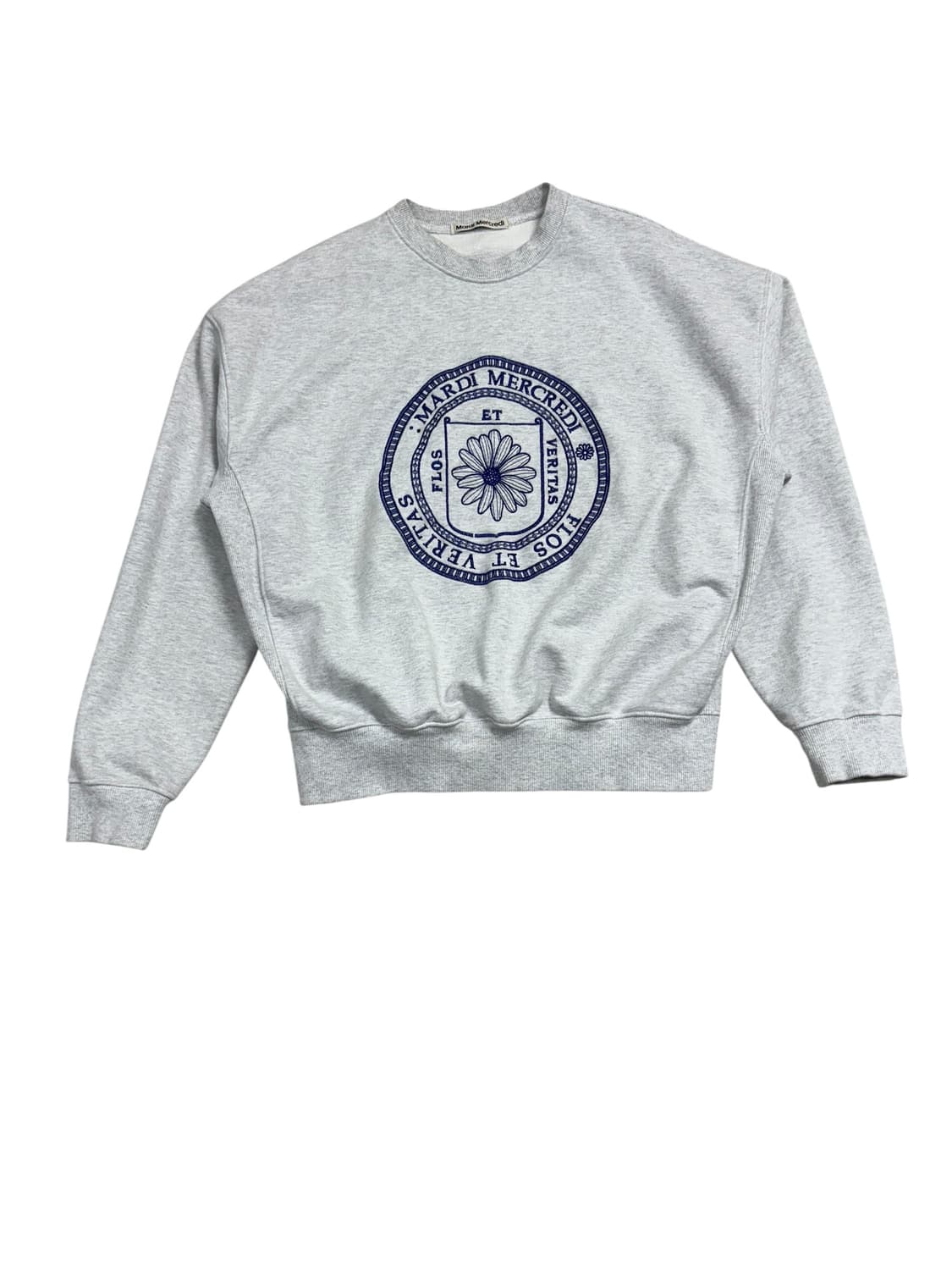 마르디 메크르디 플라워 맨투맨 화이트 상품이미지2