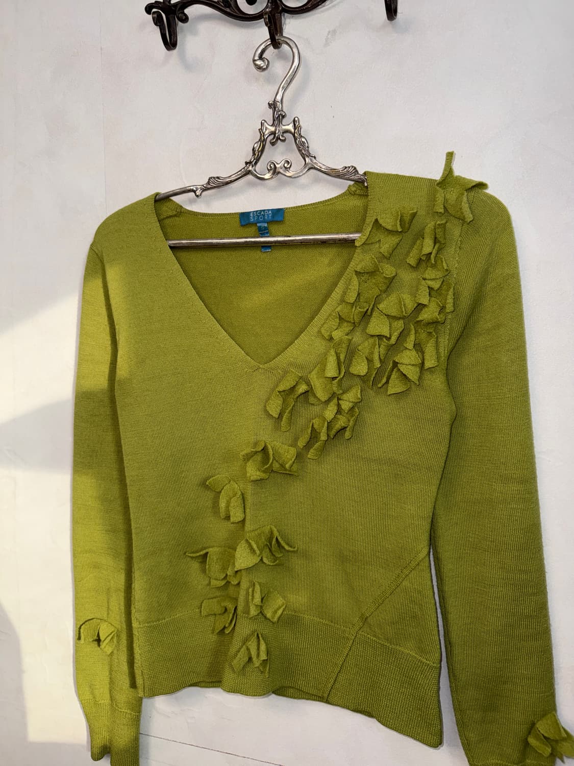 ESCADA olive flower draped knit 상품이미지7