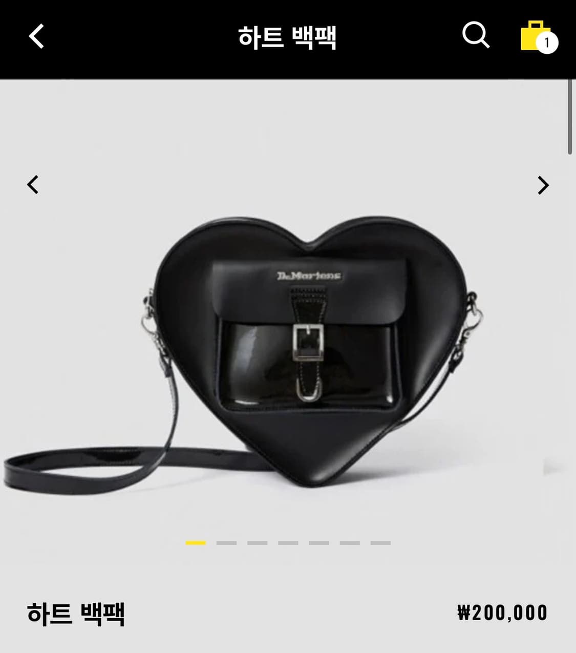 닥터마틴 하트 백팩 가방 블랙 양지뢰 지뢰계 로지타 시허니 리즈리사 상품이미지5