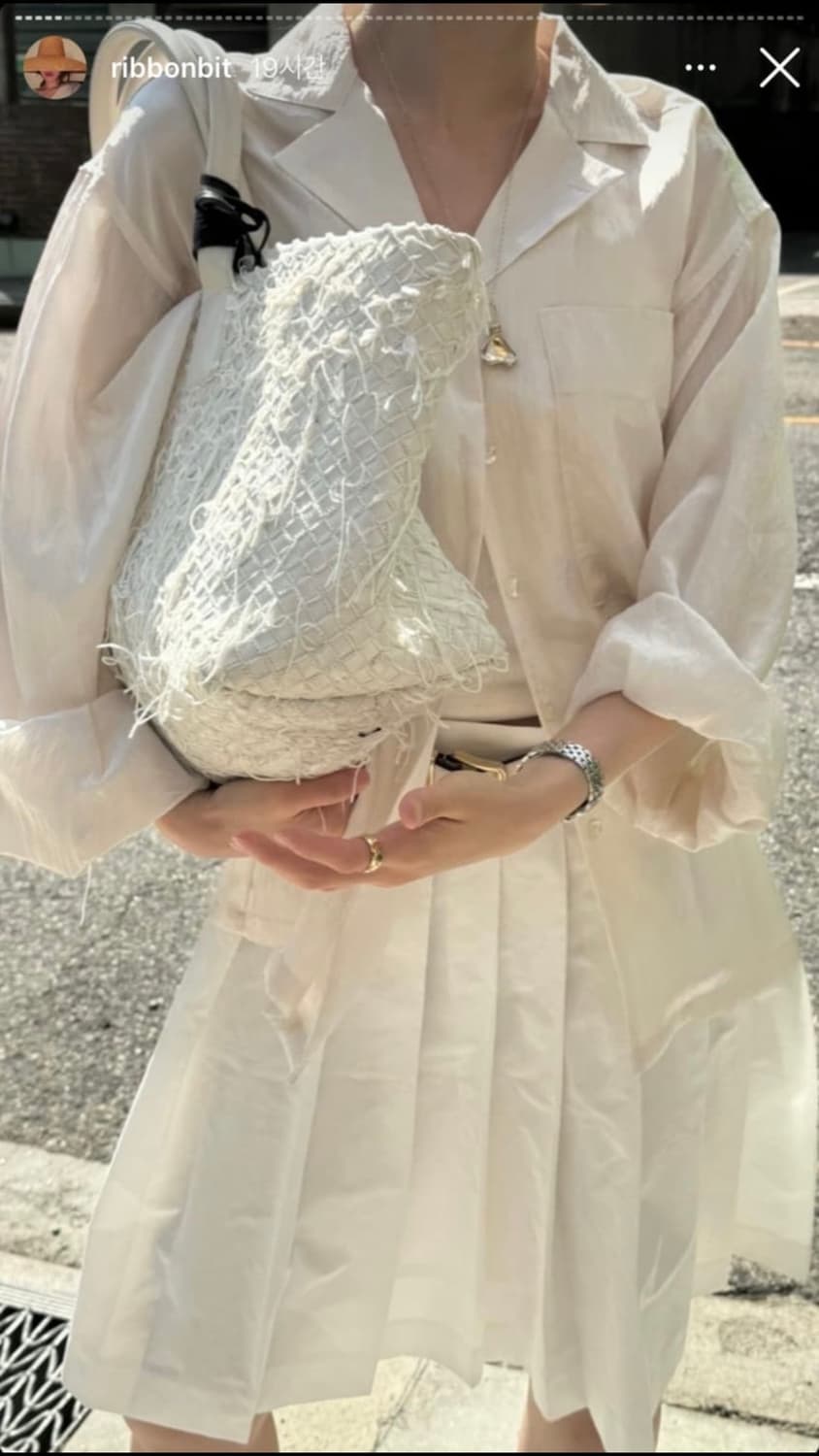 리본빛 메이즈 포켓 블라우스 / 아이보리 상품이미지6
