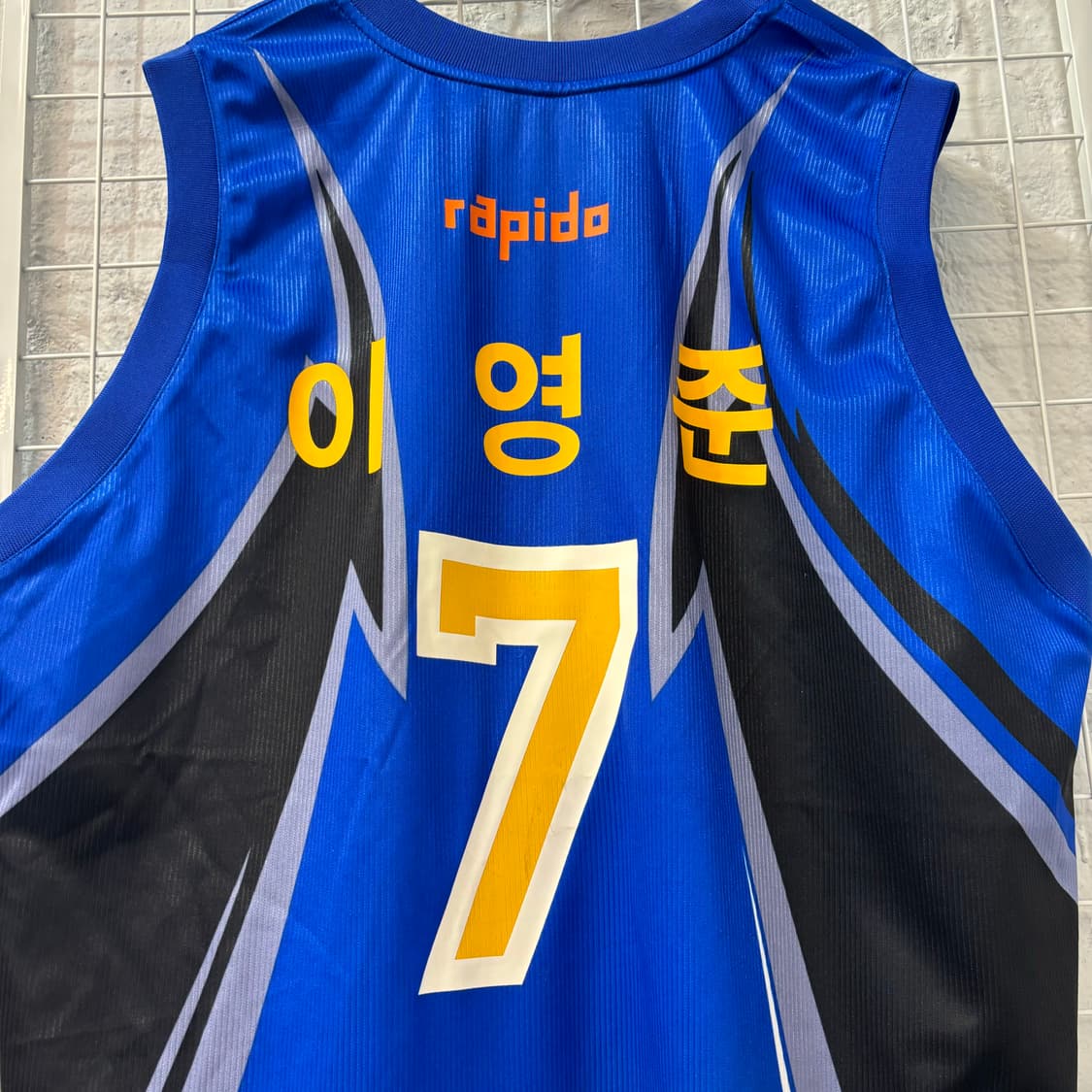 삼성 썬더스 이영준 마킹 유니폼 슬리브리스 OS 상품이미지6