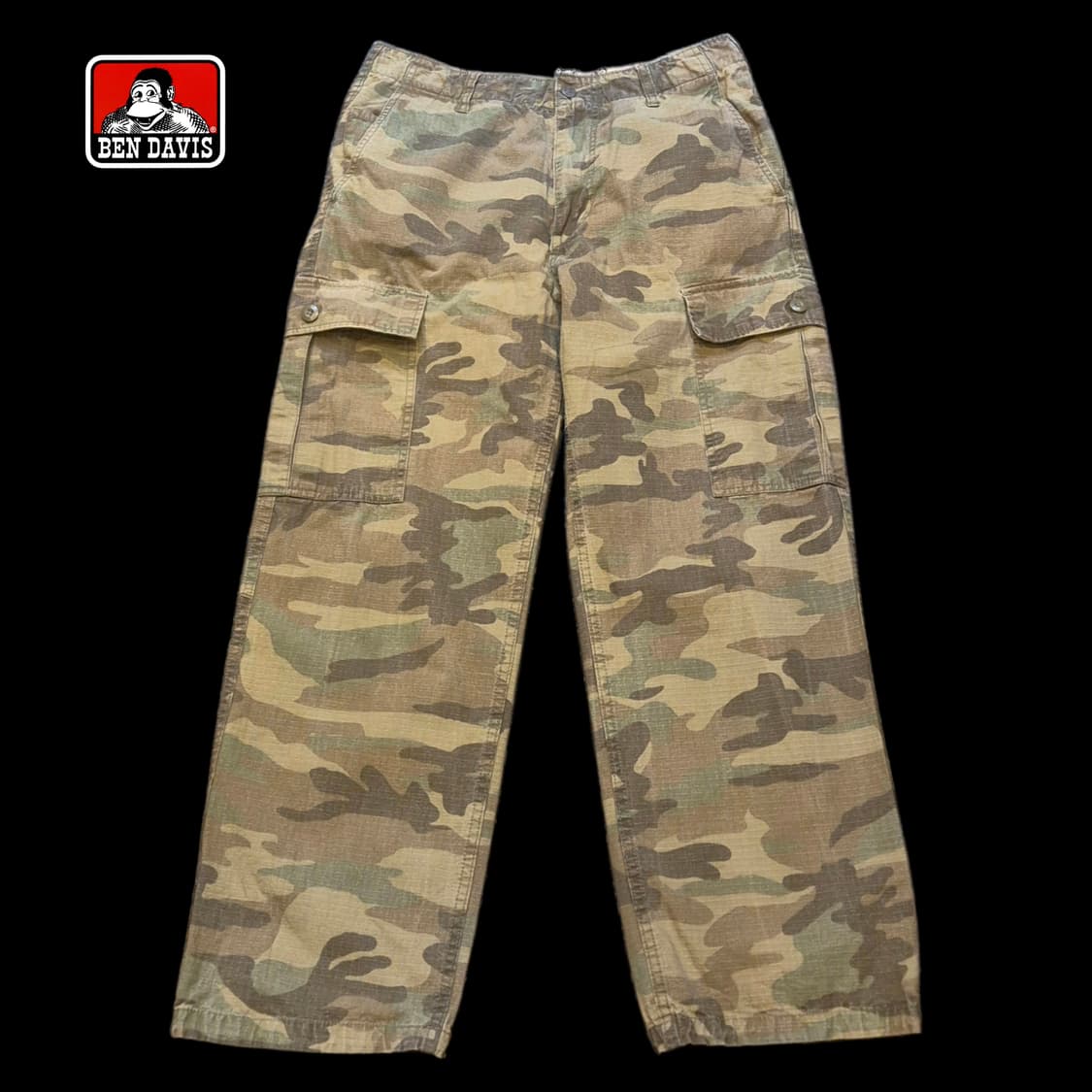 32인치 벤 데이비스 카모패턴 면 카고팬츠  상품이미지1