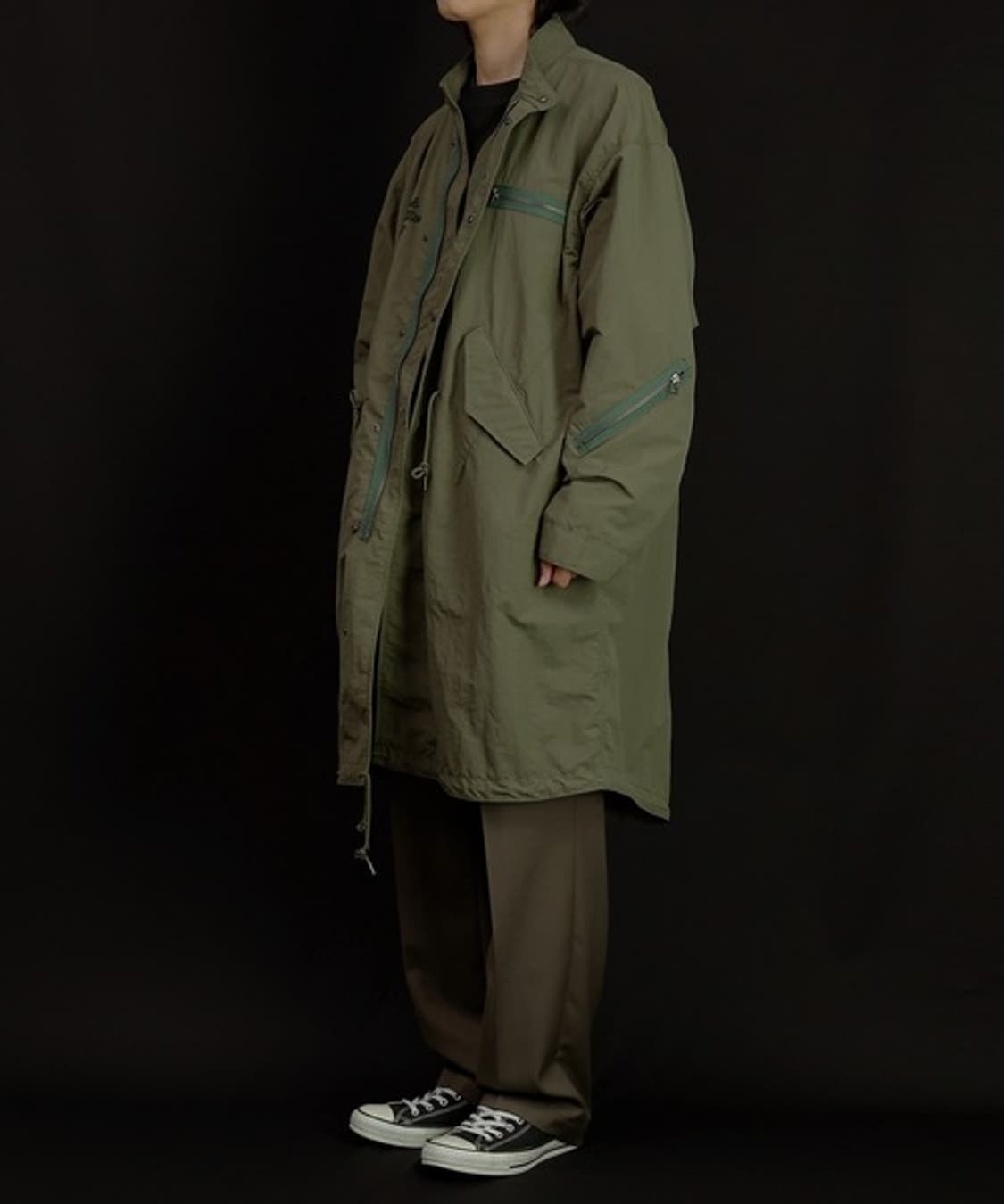 넘버나인 마이크로 립스톱 피쉬테일 스탠롱코트 모즈코트 상품이미지7