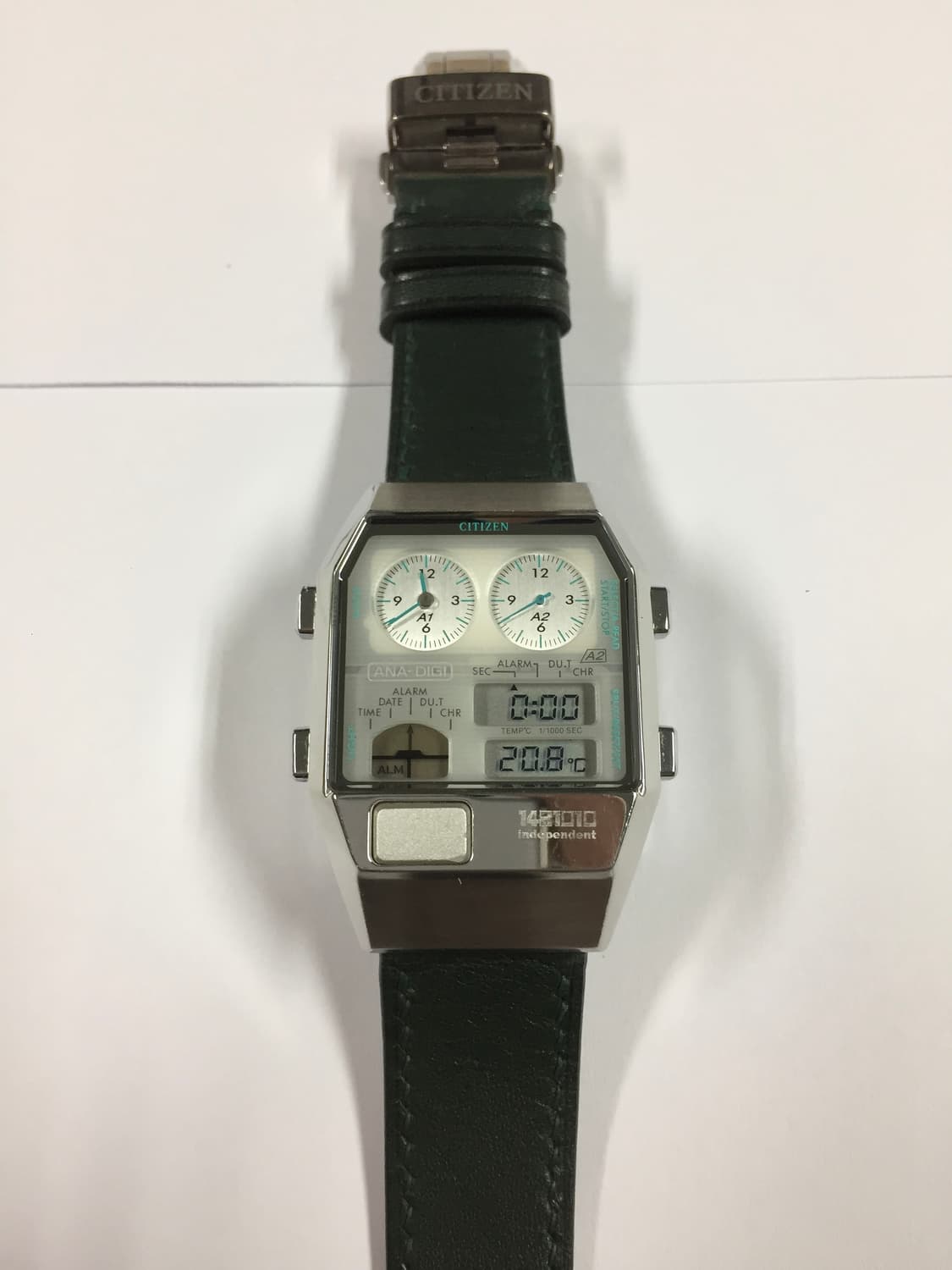 80s citizen ana-digi temp green 상품이미지8
