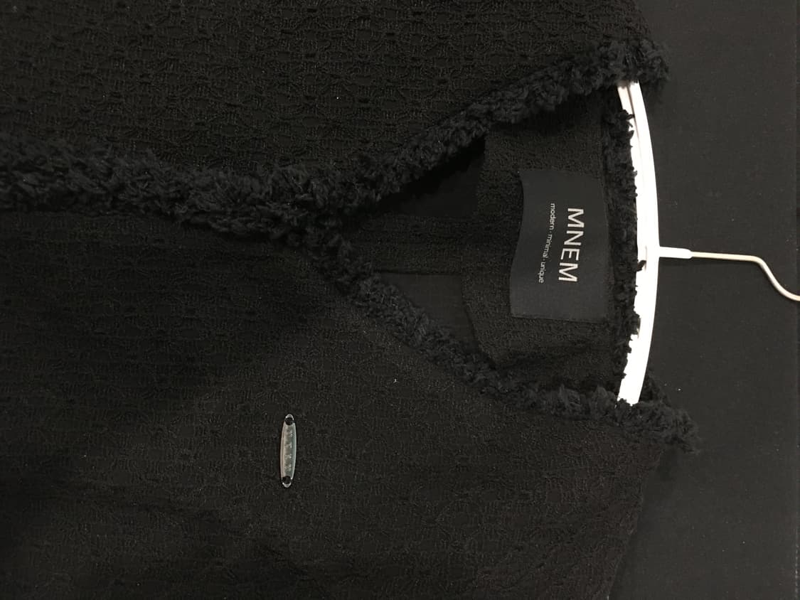 므넴 sheer tweed jacket-블랙 상품이미지4