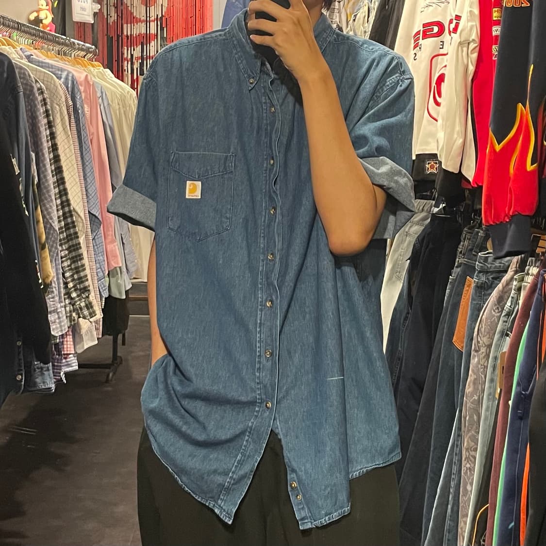 [IM] carhartt 칼하트 진청 데님 반팔셔츠 상품이미지2