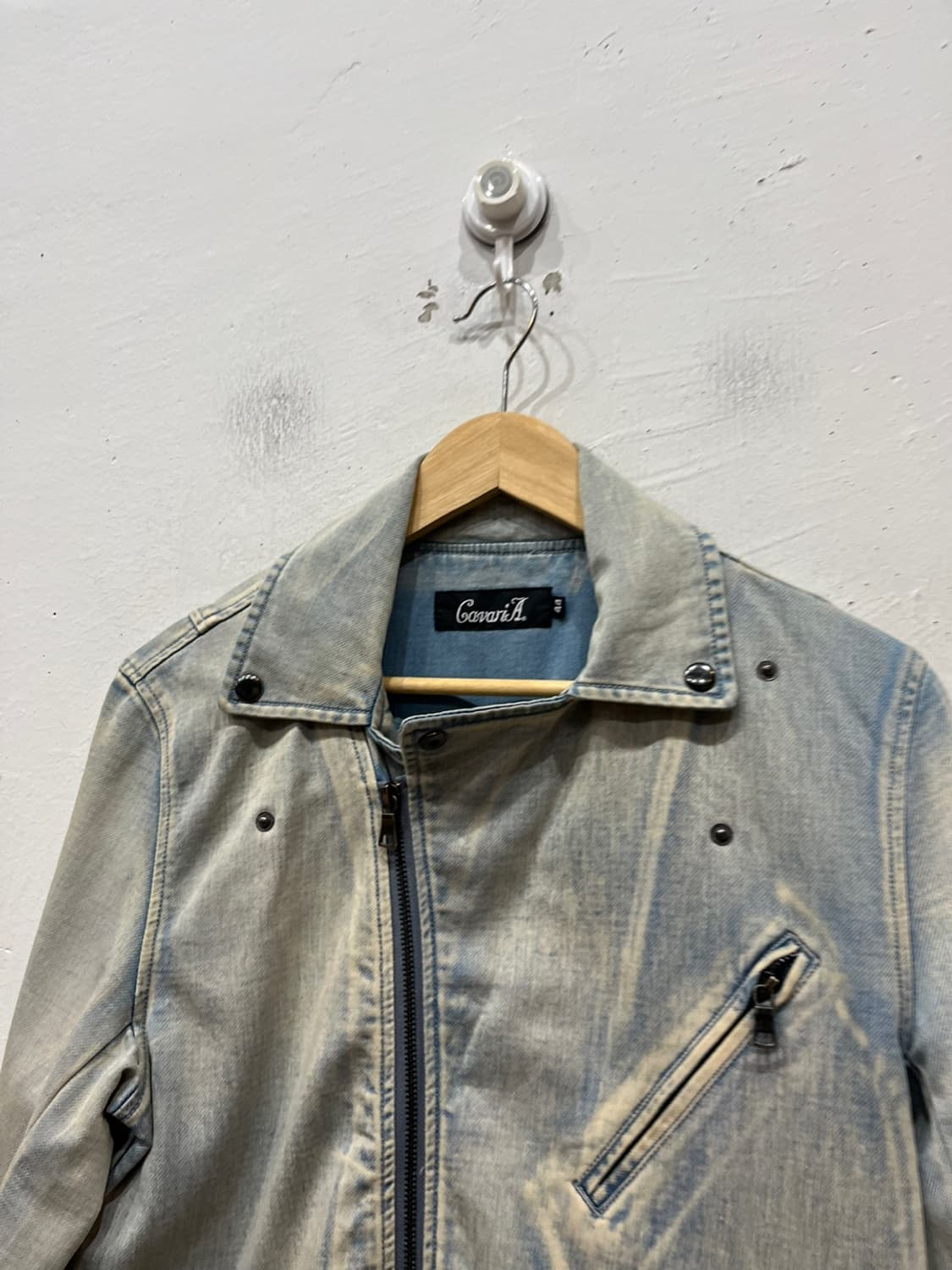 Cavaria JPN 워싱 데님 바이커 자켓 상품이미지3