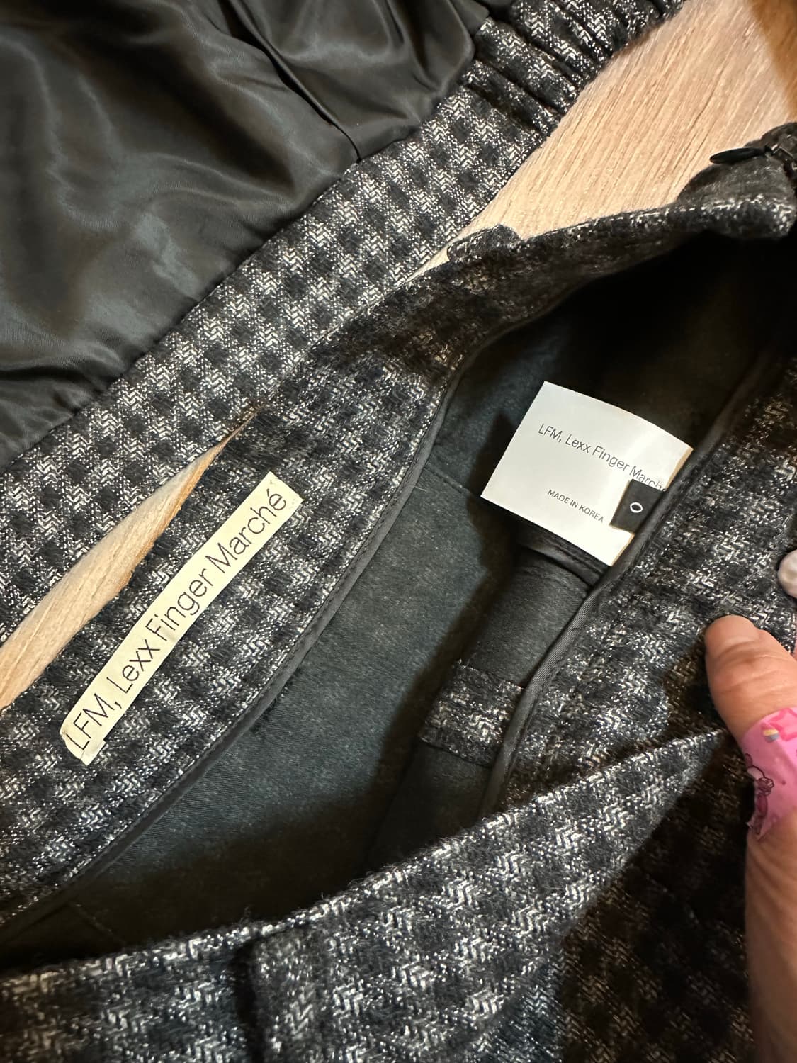 LFM 체크 블루종 + 스커트 투피스 세트 상품이미지7