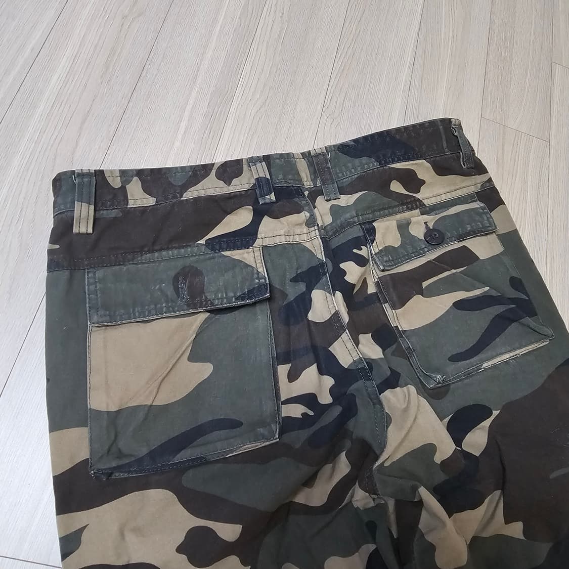 34 44) 밀리터리 빈티지 워싱 카고 국방 개구리 밴츠 바지 상품이미지5