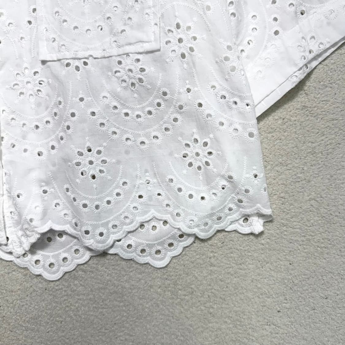 LE SONNET 아일렛 서머 셔츠 화이트 상품이미지6