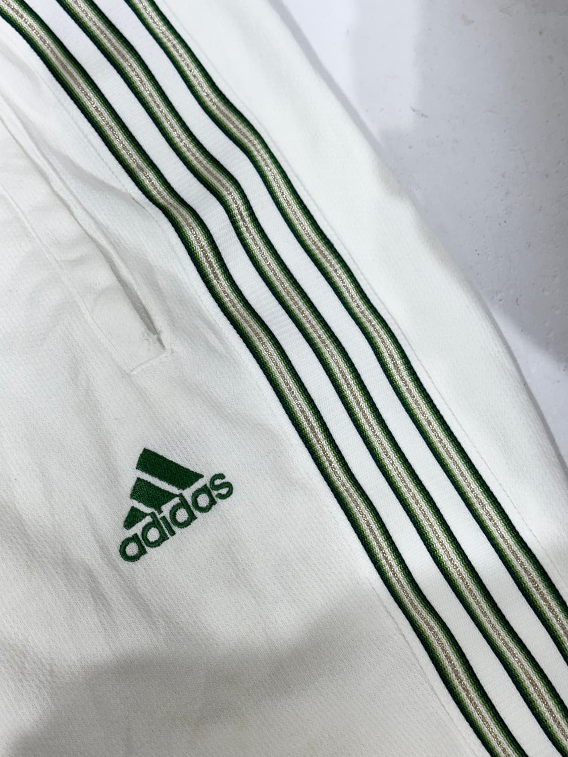 아디다스 대장급 화이트 그린 삼선 와이드 트레이닝 팬츠 M 상품이미지6