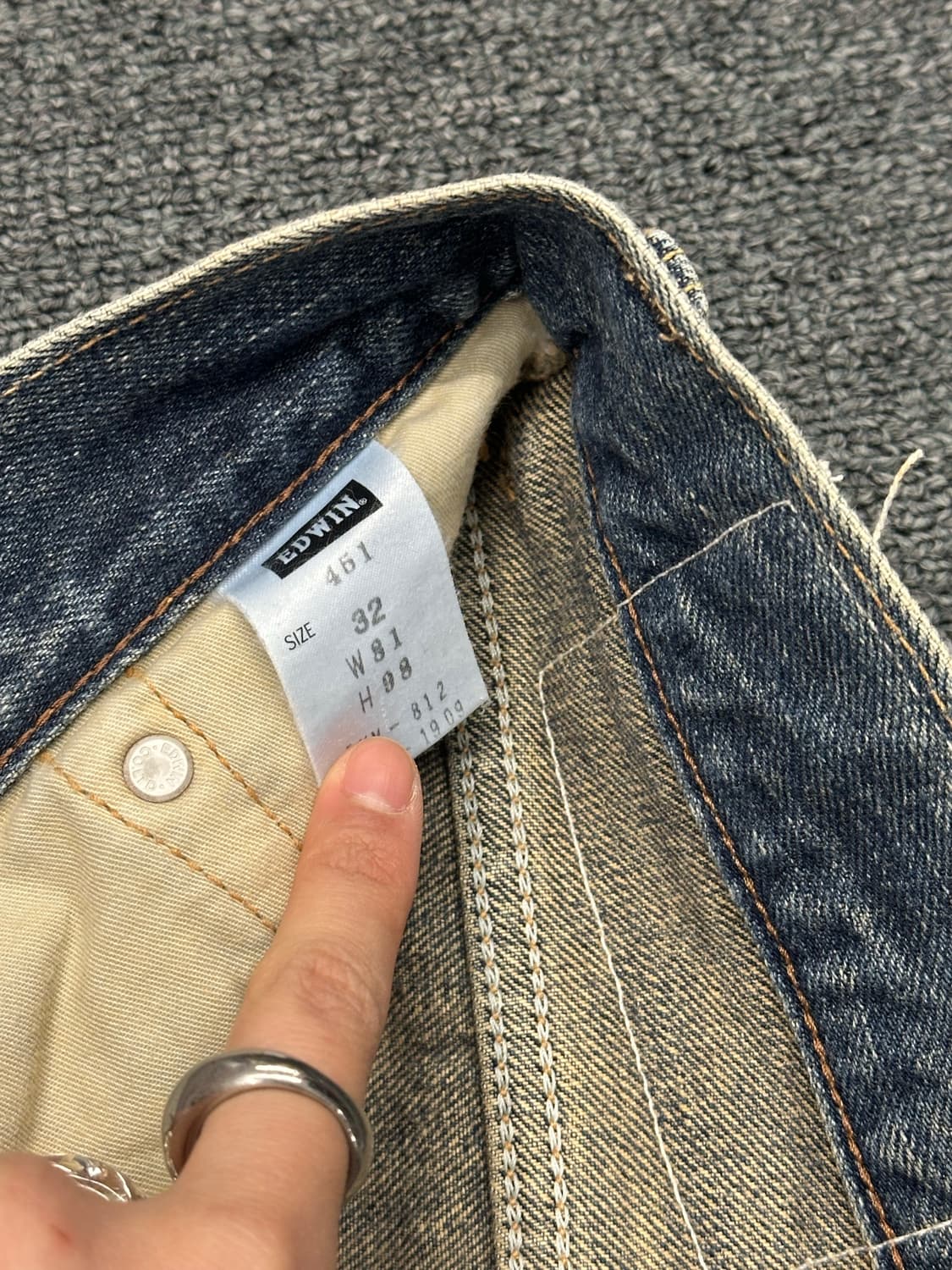 32)에드윈 빈티지 워싱 XU-S 스트레이트 데님 팬츠 상품이미지6