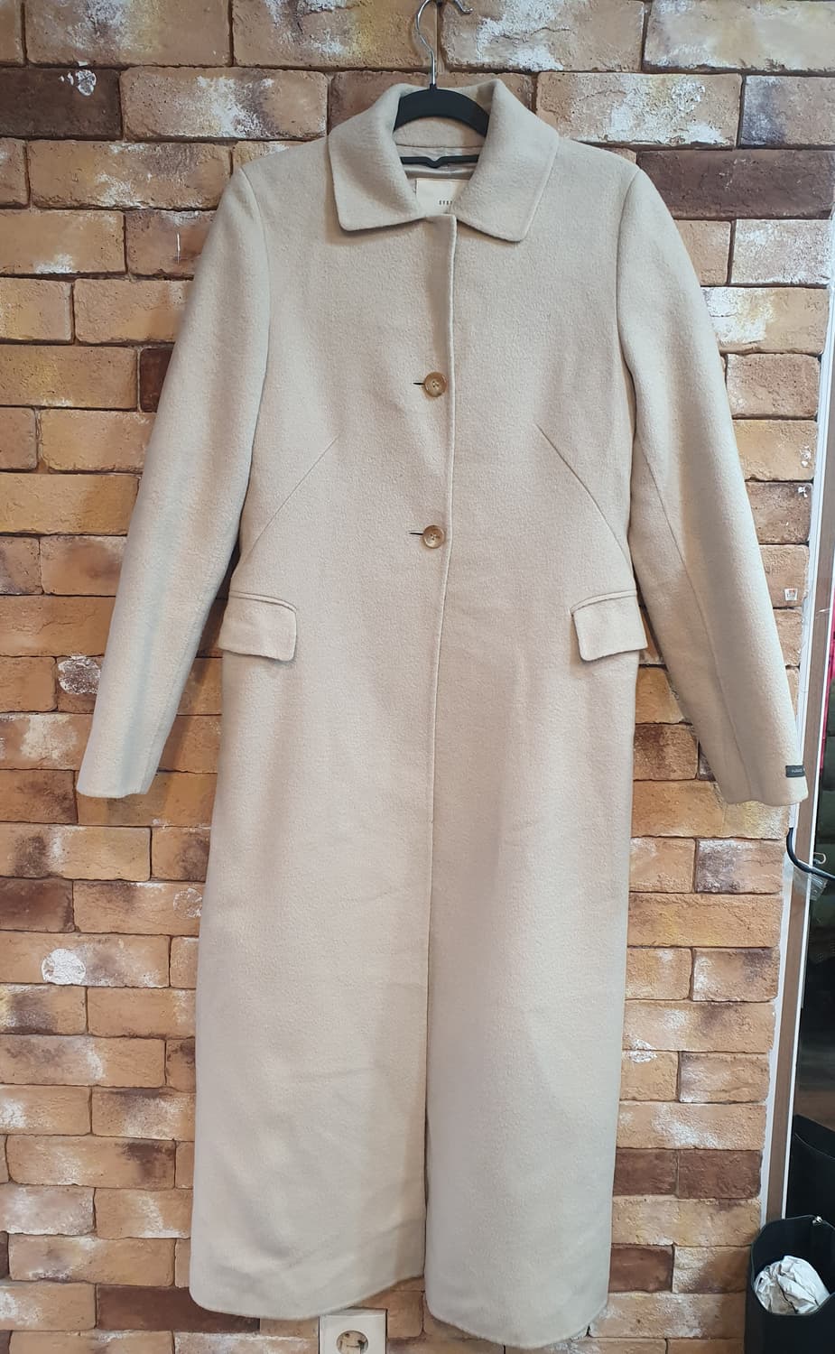SYSTEM 핸드메이드 베이지 롱 코트 상품이미지1