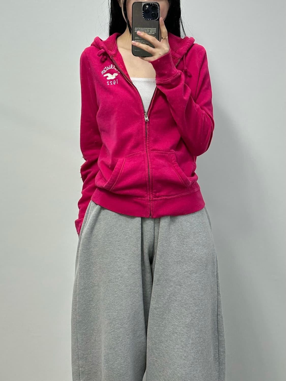 홀리스터 y2k 와투케 찐핑 후드집업 상품이미지1