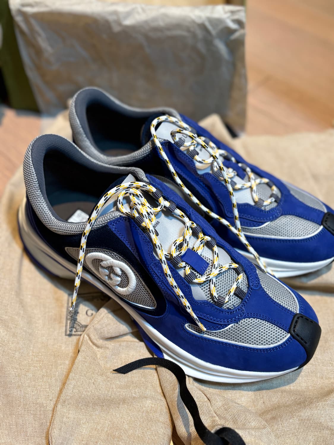 구찌(Gucci) 런(Run) 블루 스니커즈 UK9.5 상품이미지8