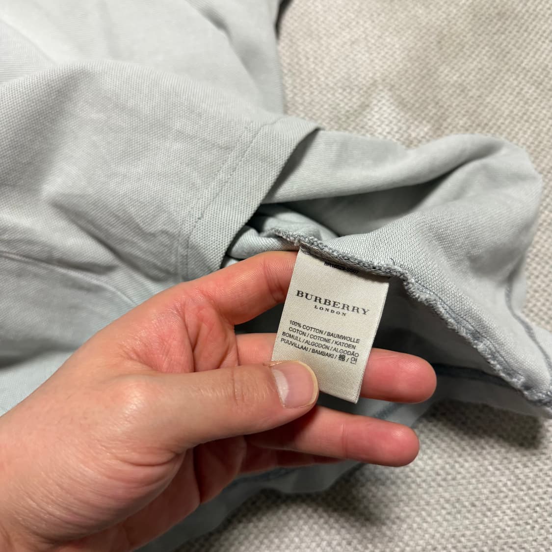 버버리 그레이 반팔 티셔츠 체크포인트 상품이미지3