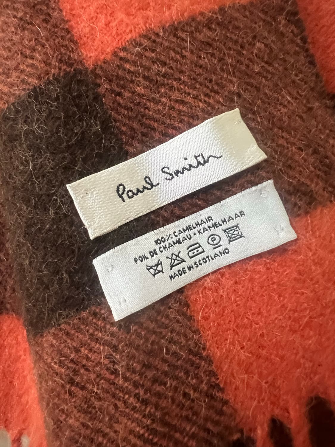 폴스미스 타탄체크 카멜헤어 100% 머플러/목도리 상품이미지3