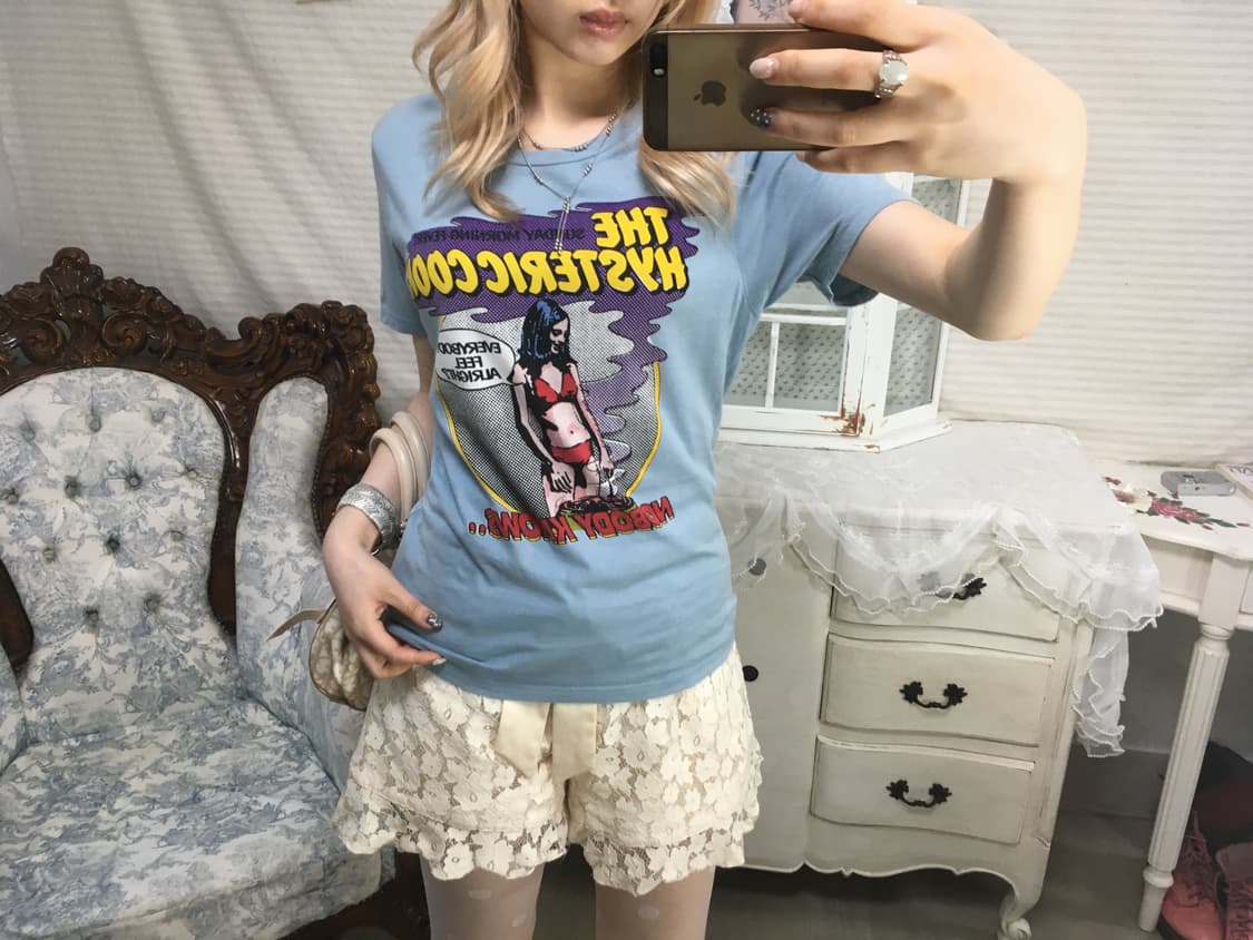 히스테릭글래머 소라그레이 프린팅 반팔 상품이미지2