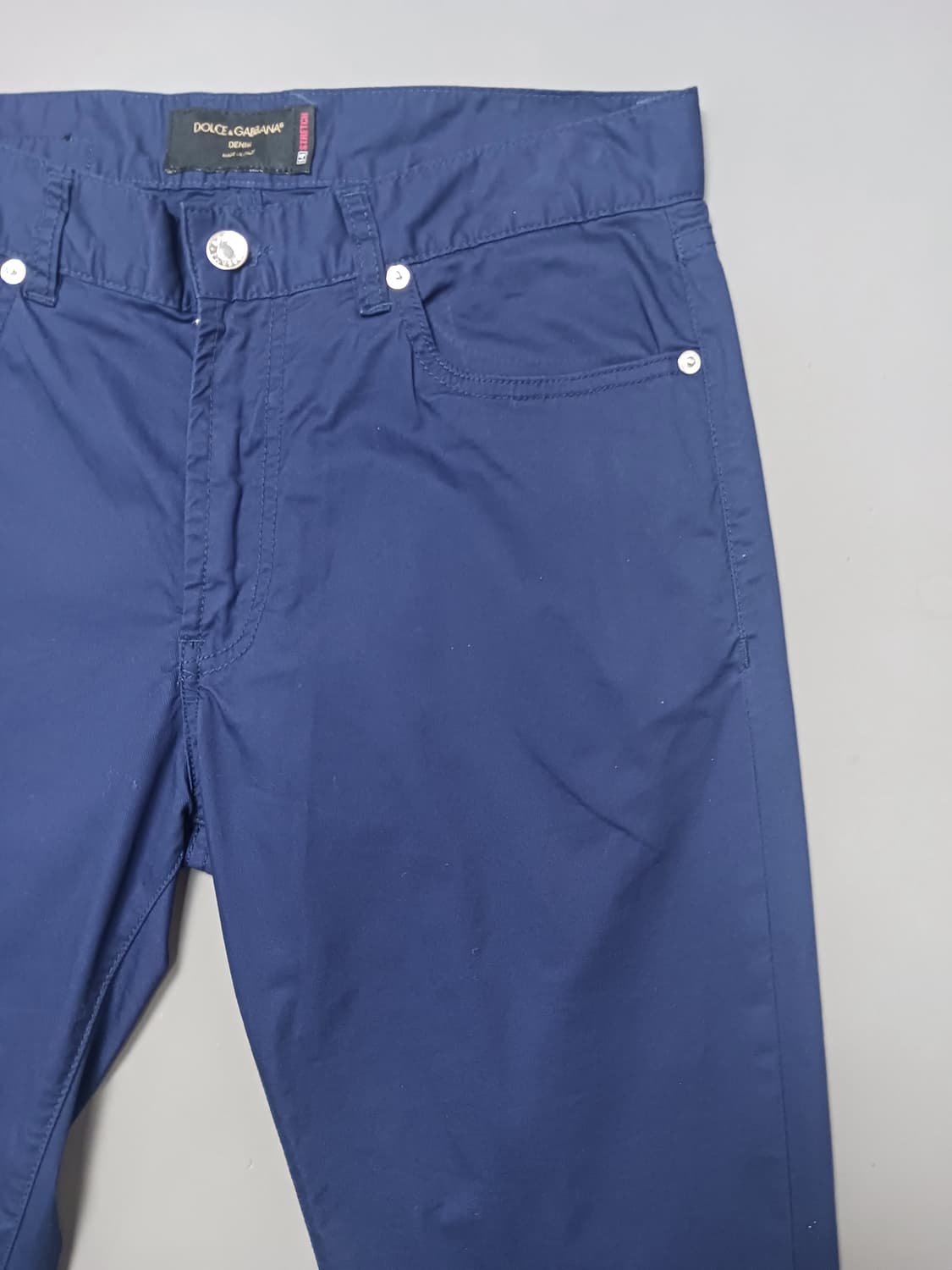 새상품 [32] 돌체앤가바나 스트레치 테이퍼드 팬츠 슬랙스 네이비 상품이미지4