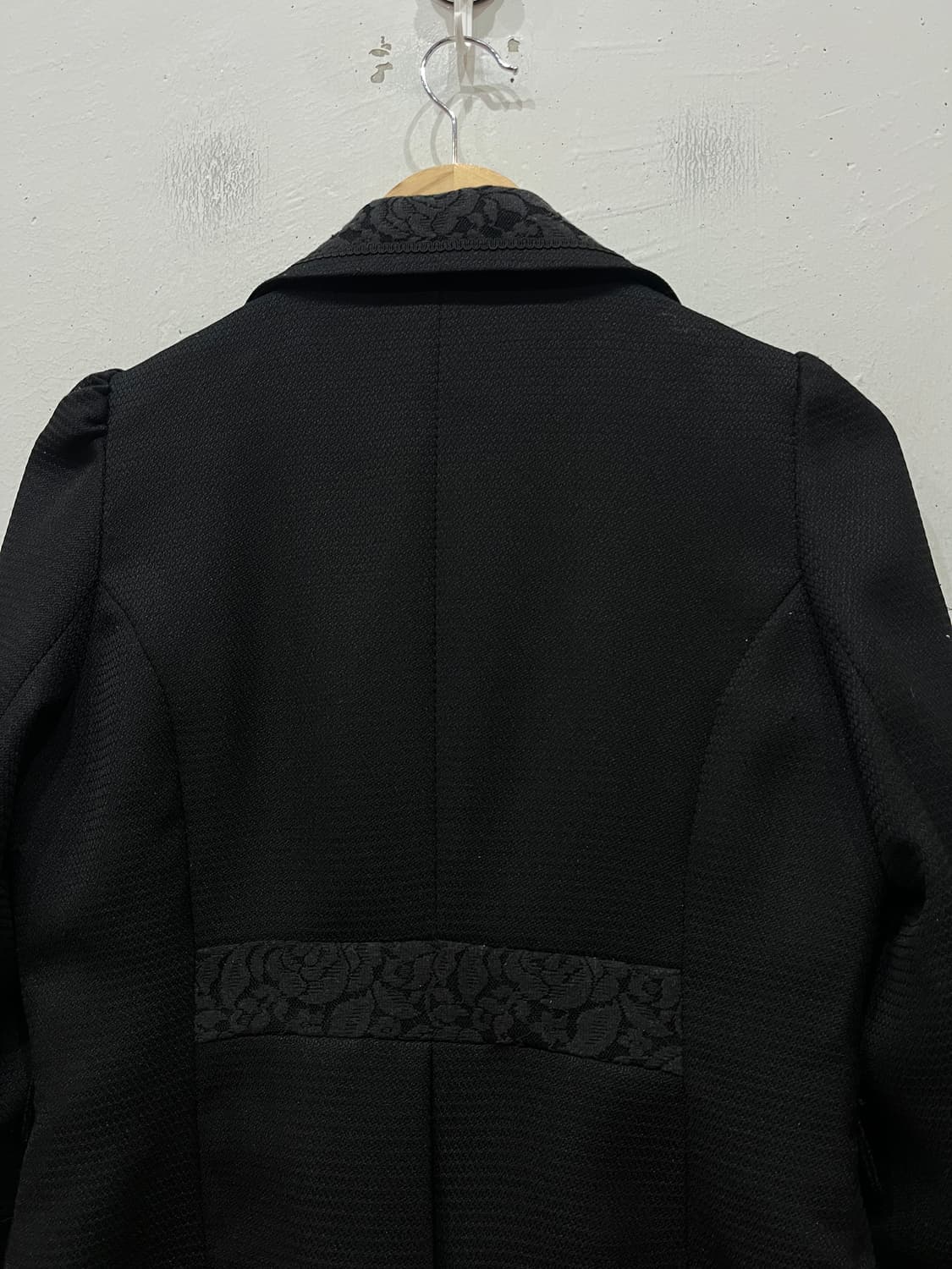 액시즈팜 레이스 블레이저 자켓 블랙 상품이미지4