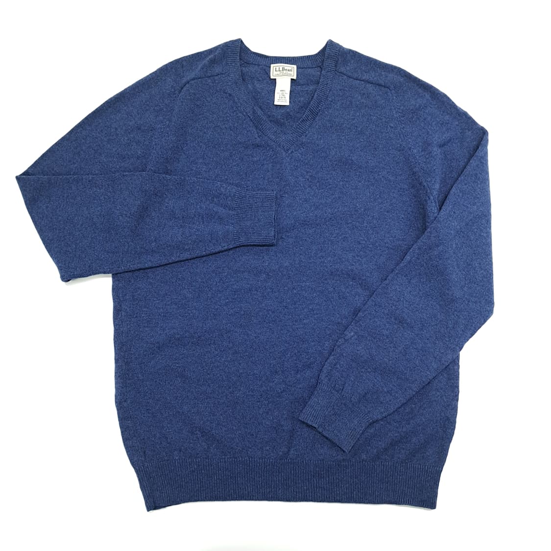 CN943 L 엘엘빈 아쿠아블루 램스울 V넥 긴팔 니트 스웨터 상품이미지2