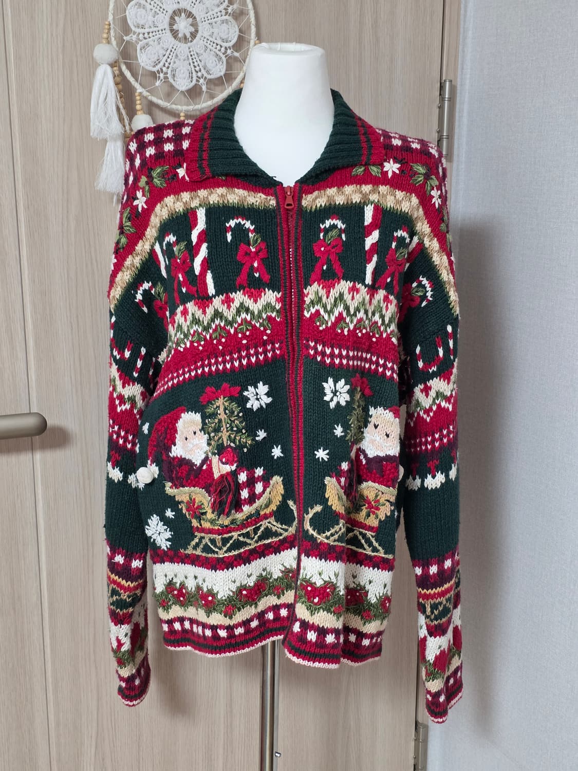 크리스마스 티아라 가디건 집업 빈티지 상품이미지1