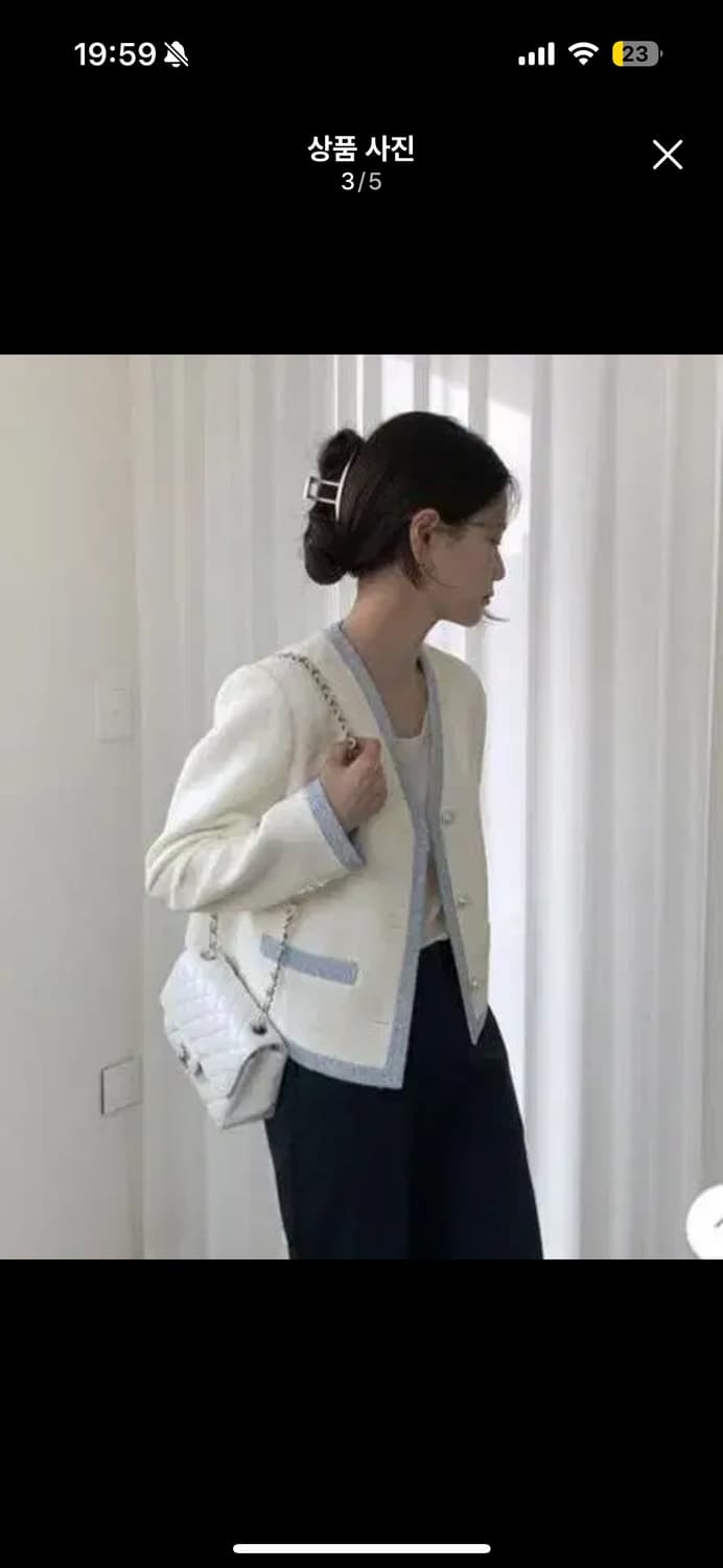 (택o) 가내스라 자체제작 넌스 트위드 자켓 s사이즈  상품이미지3