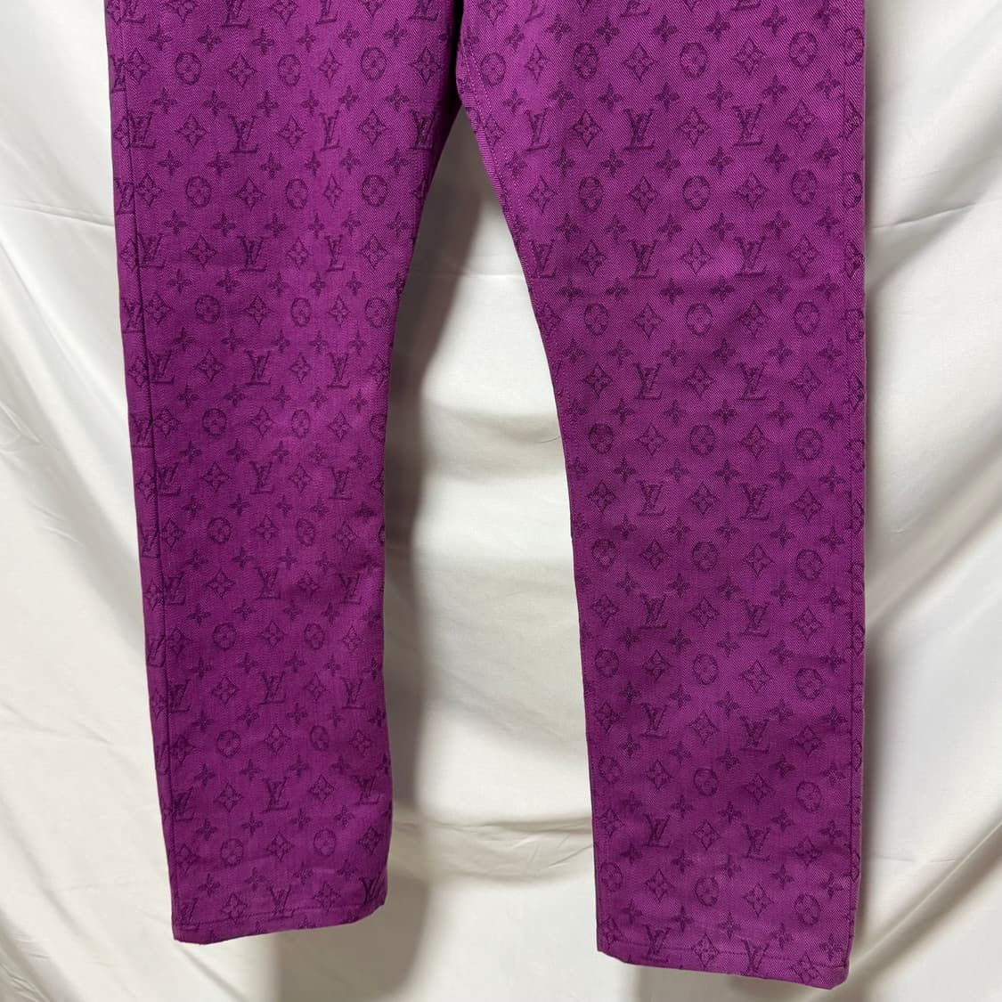 [S+급/정품] 루이비통 모노그램 데님 자켓 팬츠 셋업 퍼플 상품이미지7