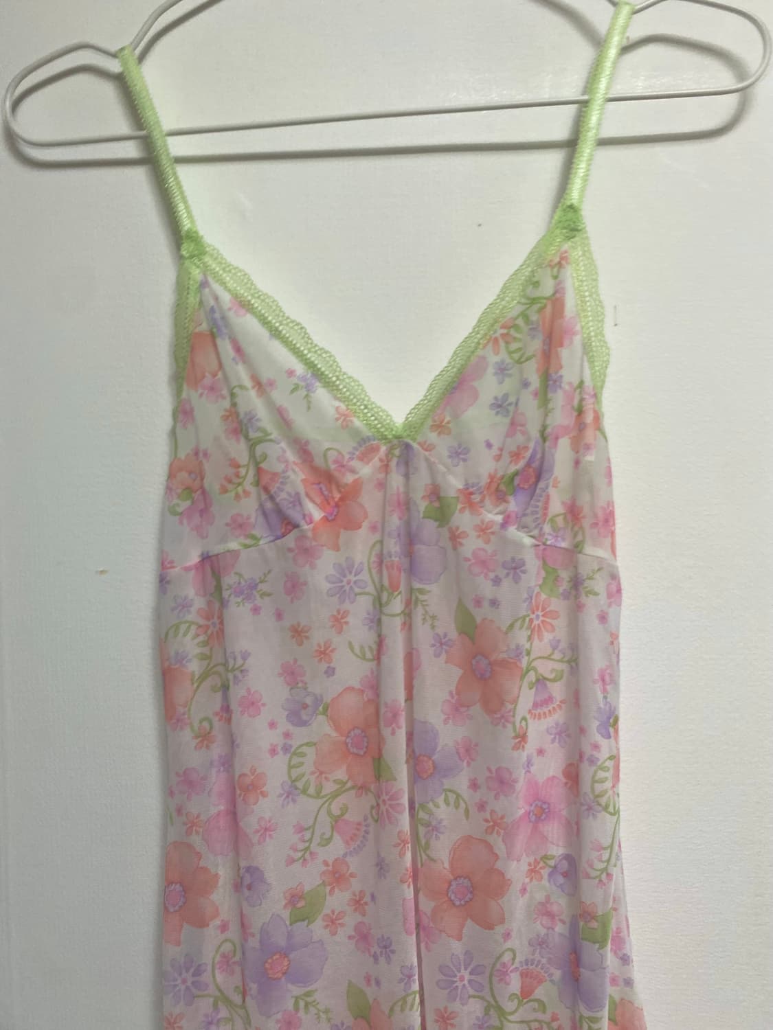 빈티지 쉬폰 키치 현아 시스루 슬리브리스 슬립원피스 빈티지 플라워 상품이미지3